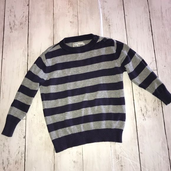 BABY GAP 18-24 mo 3 long sleeve top pink white stripe blue - Picture 9 of 12